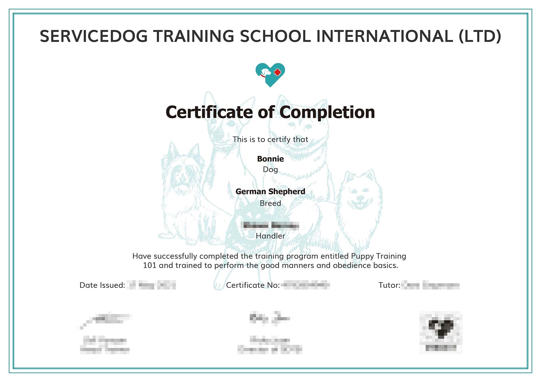 Certified Service Dog Puppy Training Course